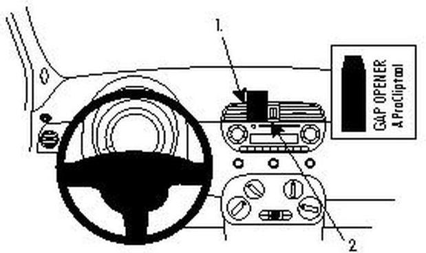 Produktbild Brodit ProClip Center mount - Halterung für Handy