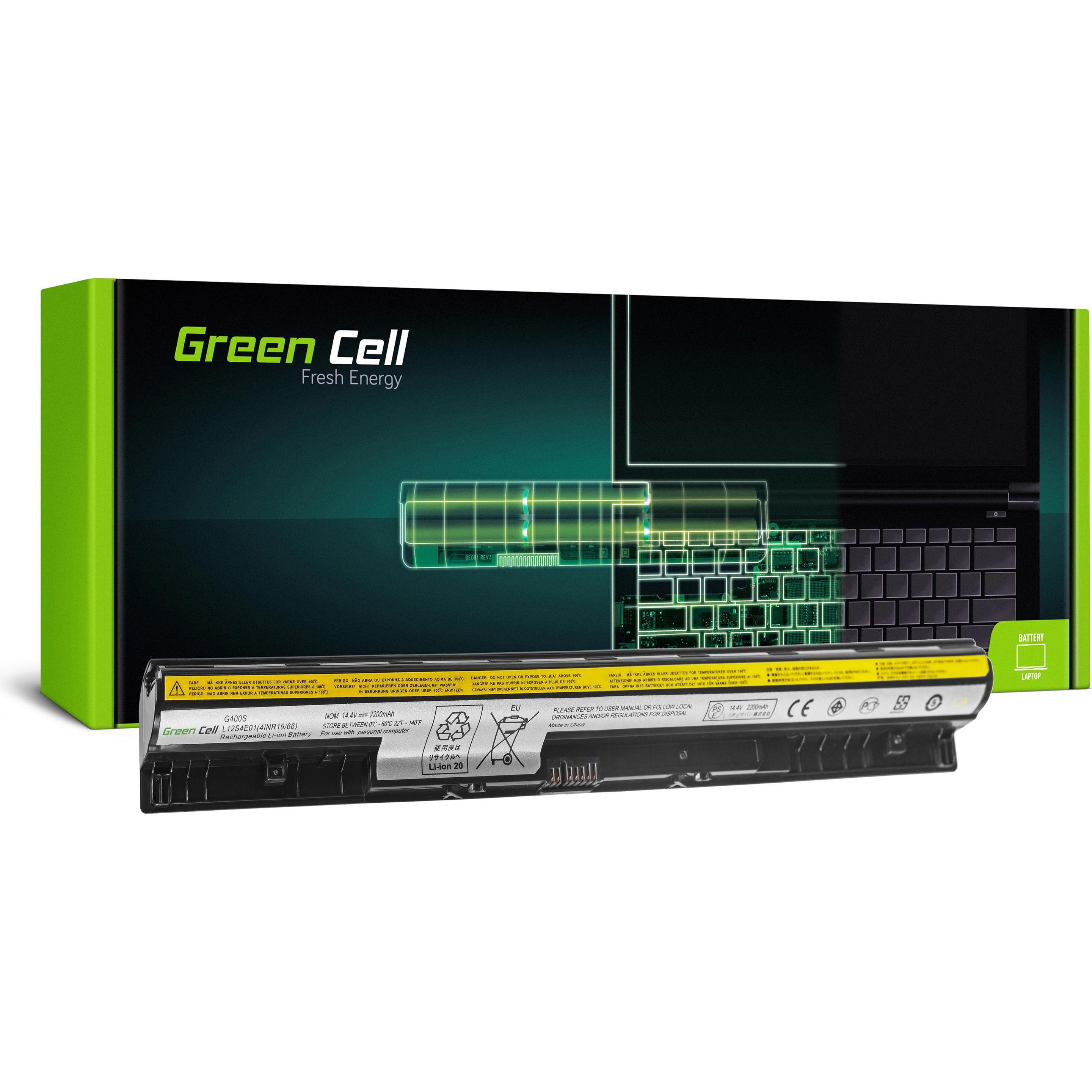 GreenCell Cell LE46 Notebook-Ersatzteil Akku (4 Zellen, 2200 mAh), Notebook Akku, Schwarz