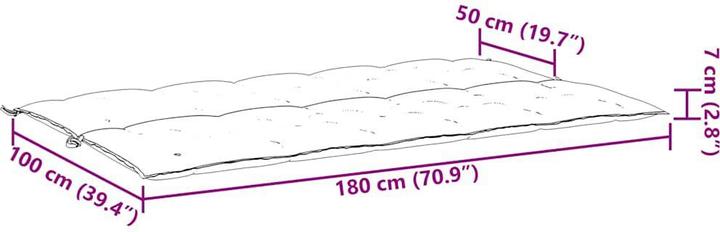 Produktbild vidaXL Gartenbank-Auflage (180 x 50 cm)