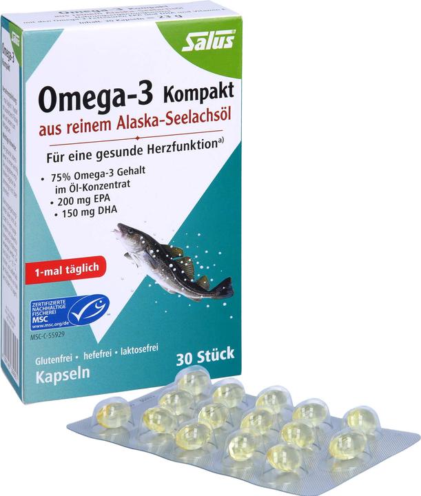 Immagine prodotto Salus Omega-3 Compatto Olio di Pollock Capsule (30 Pezzo/i, Pillole, 48 g)