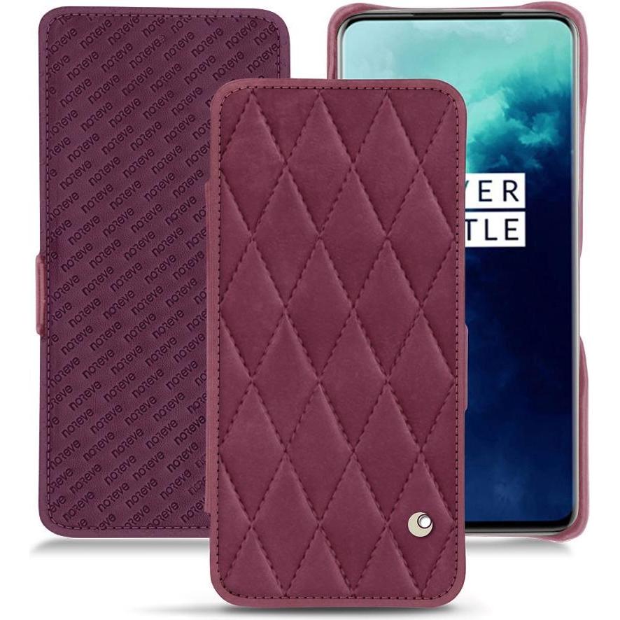 Noreve Lederschutzhülle horizontal (OnePlus 7T Pro), Smartphone Hülle, Violett