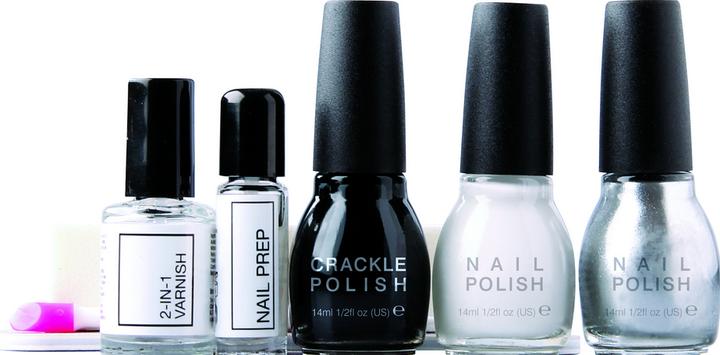 Actual product image Rio Crackle Nails Classic" ( NCRC) (White, Black, Silver)
