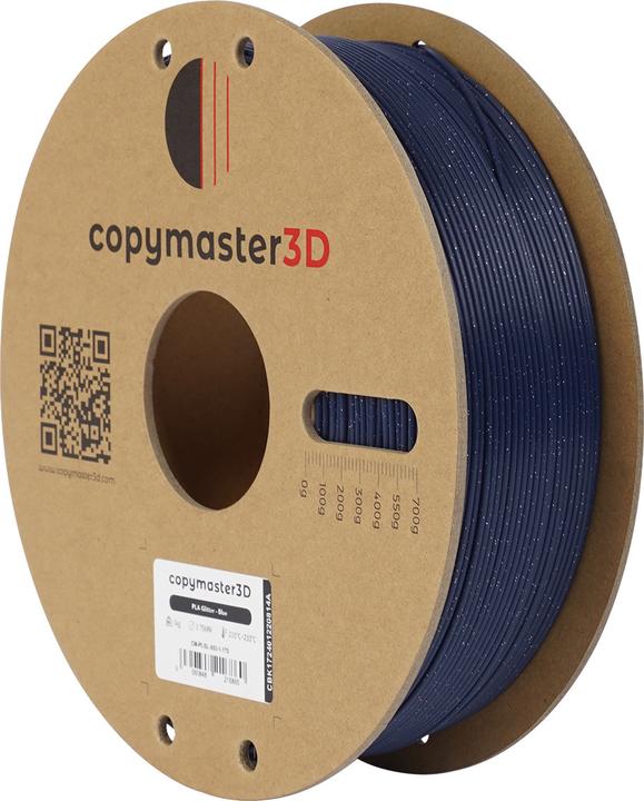 Actual product image Copymaster3D PLA Glitter Filament for 3D Printer, 1.75 mm, Shimmering Blue (PLA, 1.75 mm)