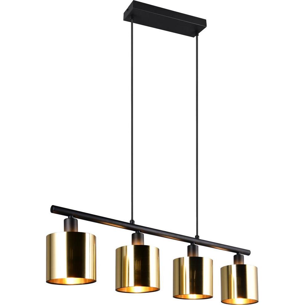 Reality, Lampada a sospensione, R36304079 Jason E14 Pendelleuchte 4-fach ⌀12cm Goldfarbig