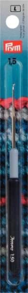 Actual product image Prym Crochet hook with plastic handle, silver 1.50 mm, card, plastic