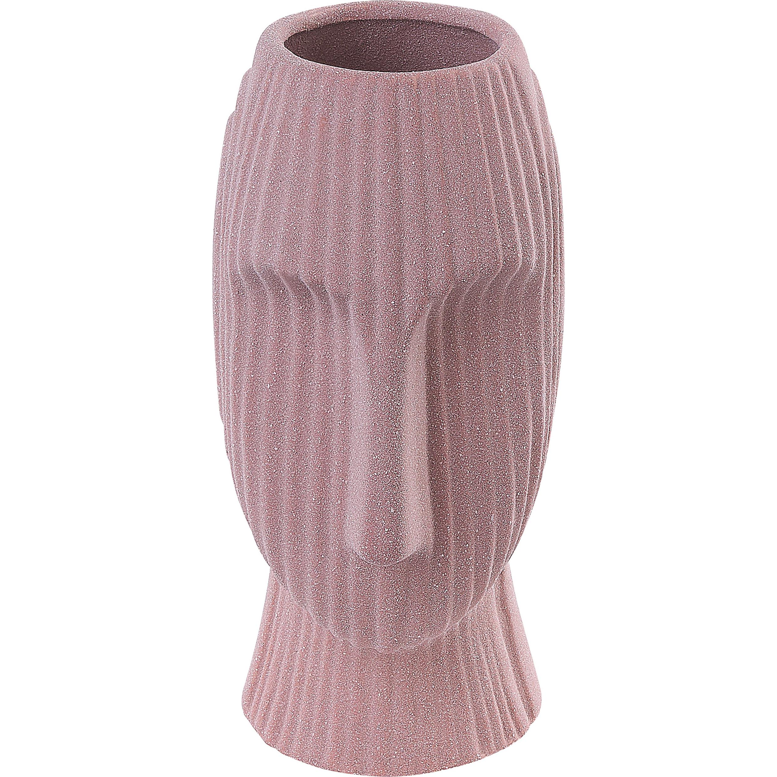 Beliani, Vase, Blumenvase Keramik rosa 24 cm PALLINI (1 x)
