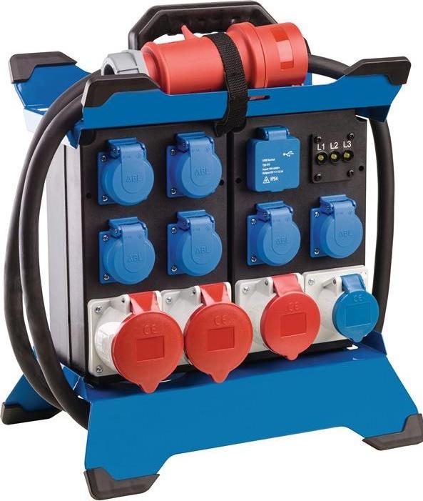 Actual product image As - Schwabe CEE stand-mounted power distributor STECKY DUO 5 (CEE 7/3, CEE 7/3, CEE, USB)