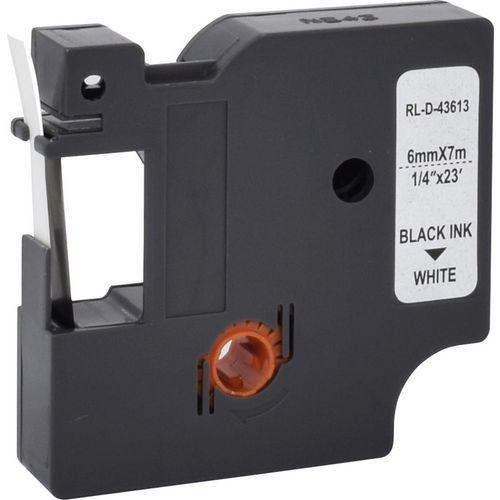 Markenlos, Beschriftungsband, Schriftband 5DY43613-WT ABS Schwarz (0.60 cm, Schwarz)