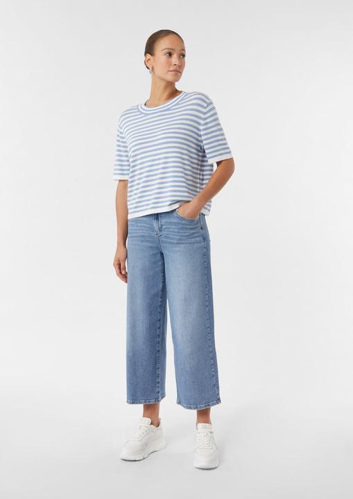 Produktbild Comma Strickpullover Kurzarm-Pullover aus Feinstrick im Boxy Fit (46)