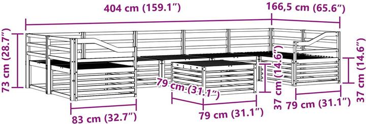 Produktbild vidaXL Outdoor-Sofa