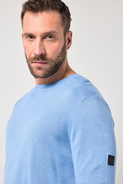 Produktbild JP1880 Pullover, leichter Feinstrick, Badge, Rundhalsausschnitt, bis 7 XL (L)