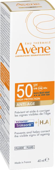 Nährwerte und Zutaten Avène Sun Expert Anti-Aging Fluid SPF50 40ml (Sonnencreme Gesicht, SPF 50, 40 ml)