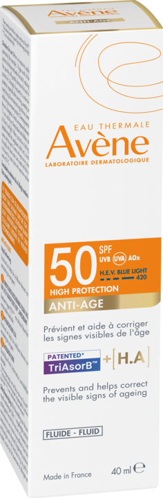 Nutritional values and ingredients Avène Sun Expert Anti-Aging Fluid SPF50 40ml (Sun cream face, SPF 50, 40 ml)