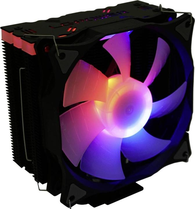 Actual product image LC-Power LC-CC-120-ARGB-PRO, 800-1800 rpm, 58 CFM, 4-pin PWM, RGB LED, DC (145 mm)