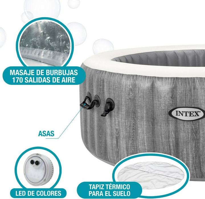 Produktbild Intex Pure SPA Bubble GreyWood XXL Deluxe (6 Personen)