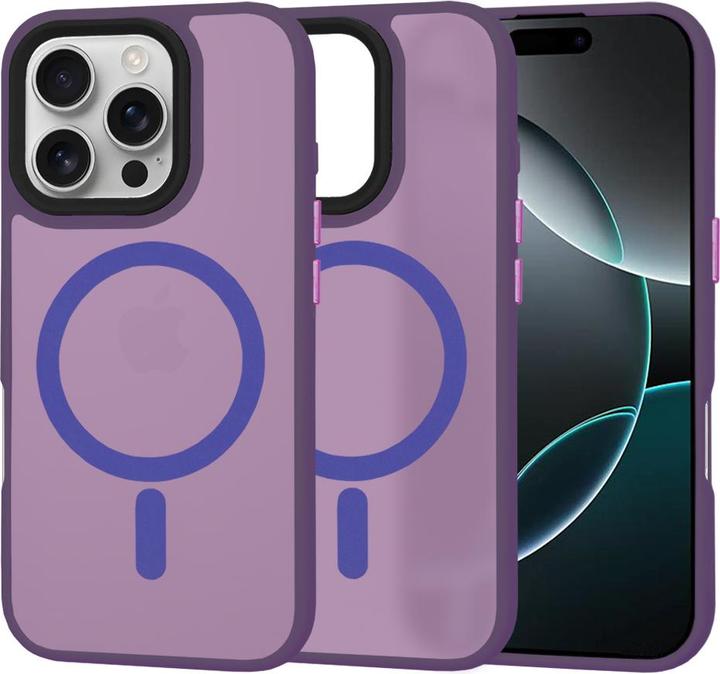 Actual product image Techsuit - HaloFrost MagSafe Series - iPhone 16 Pro - Deep Purple (Apple iPhone 16 Pro)