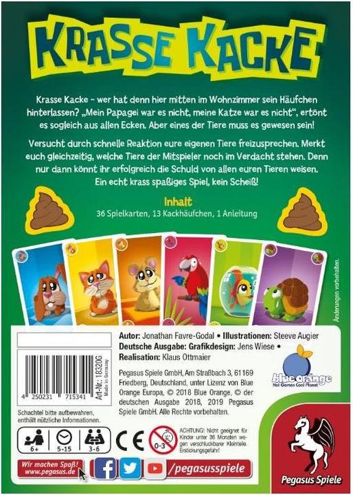 Produktbild Pegasus 18320G - Krasse Kacke, Kartenspiel, 2-6 Spieler, ab 6 Jahren (DE-Ausgabe) (Deutsch)