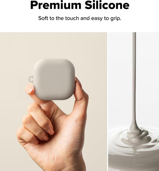 Produktbild Ringke - Silicone - Xiaomi Redmi Buds 4 Pro - Stone (Ladecase Hülle)