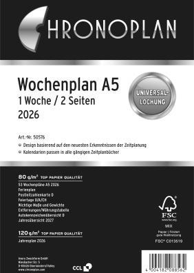 Chronoplan Wochenplan (148 x 210 mm, 1 week / 2 pages)