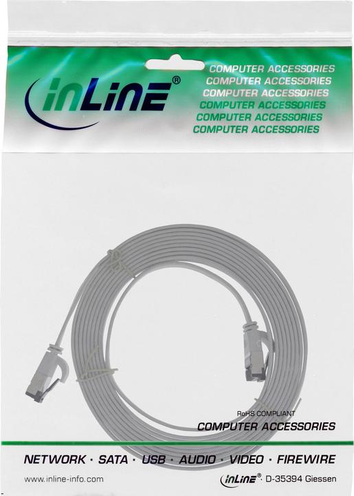 Actual product image InLine Patch cable flat (U/FTP, CAT8.1, 0.50 m)