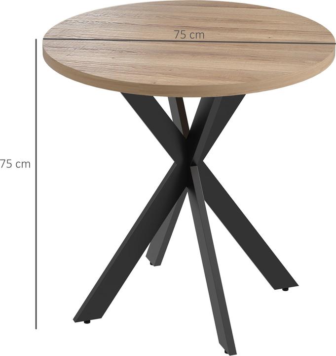 Produktbild Homcom Esstisch MDF, Stahl Braun