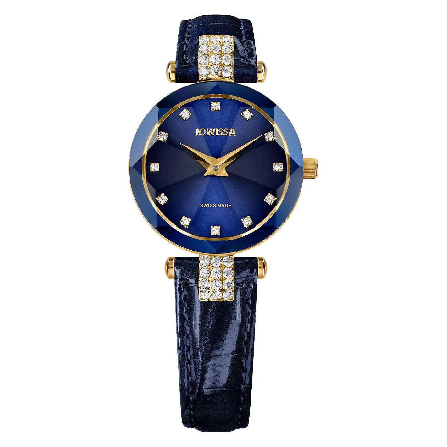 Jowissa, Armbanduhr, Facet Strass, Gold, (Analoguhr, 25 mm)
