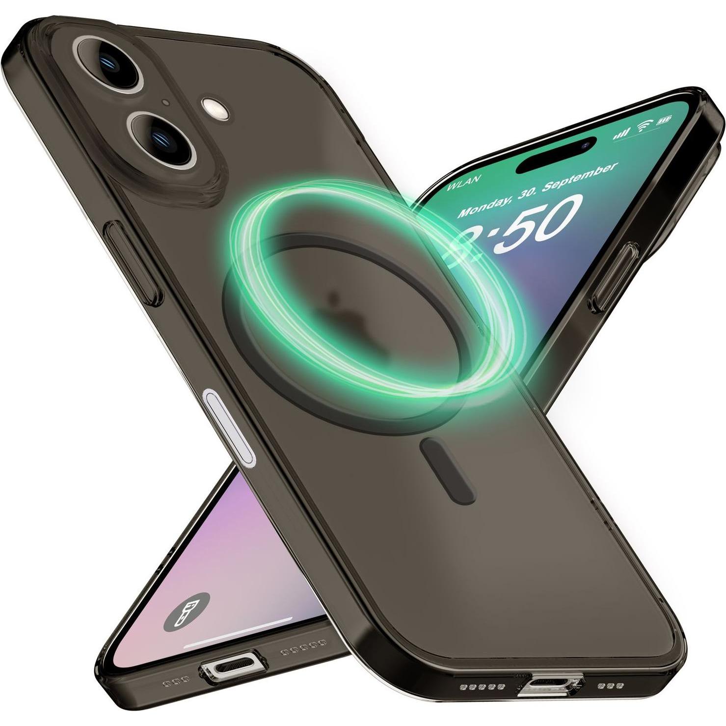 Nalia Extrem Dünnes 0,3mm Hard-Case mit MagSafe, Matte Hülle (Apple iPhone 16 Plus), Smartphone Hülle, Braun