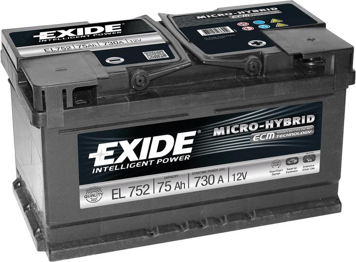 Image du produit Exide Start-Stop EFB (12 V, 75 Ah, 730 A)