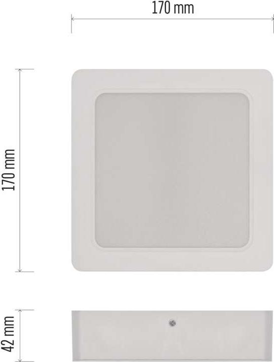 Image du produit Emos Luminaire LED apparent RUBIC, carré, blanc, 18W, blanc neutre (1800 lm)