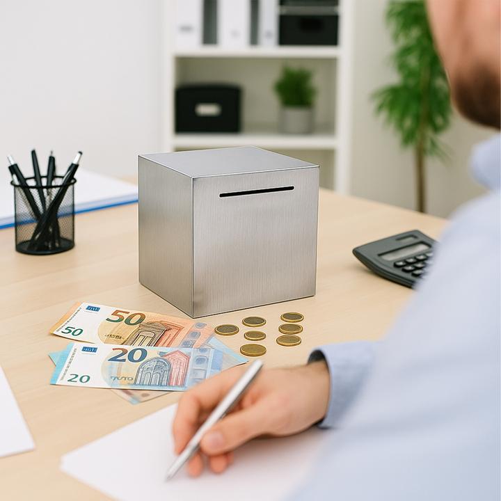 Actual product image Relaxdays Spardose nicht zum Öffnen (15 x 15 x 15 cm)