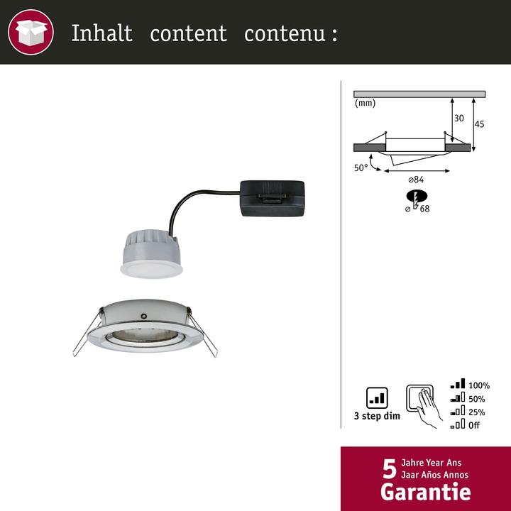 Produktbild Paulmann Einbauleuchte Nova Set (630 lm)