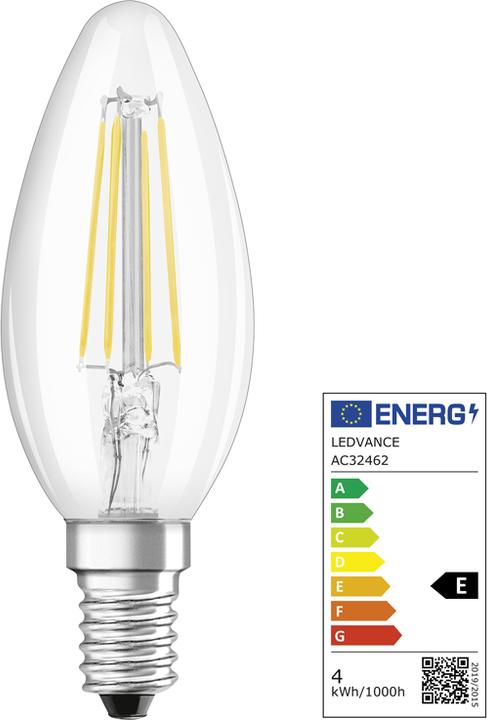 Actual product image Osram Classic B (E14, 4 W, 470 lm, 2 x, E)