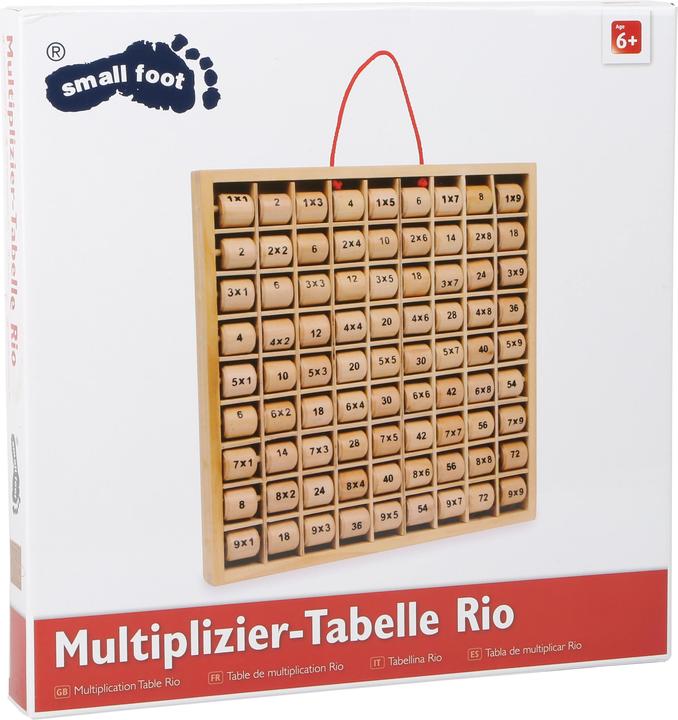 Produktbild small foot Multiplizier-Tabelle Kleines 1x1 (Deutsch, Französisch, Italienisch, Englisch)