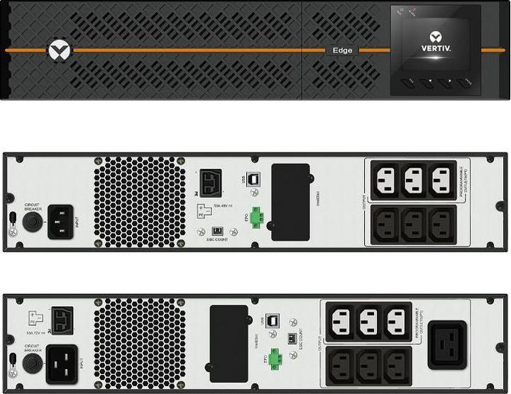 Produktbild Vertiv EDGE UPS 1500VA/1350W 2U Rack/Tower IntelliSlot port (1.50 VA, 1350 W, Line-Interaktiv USV)