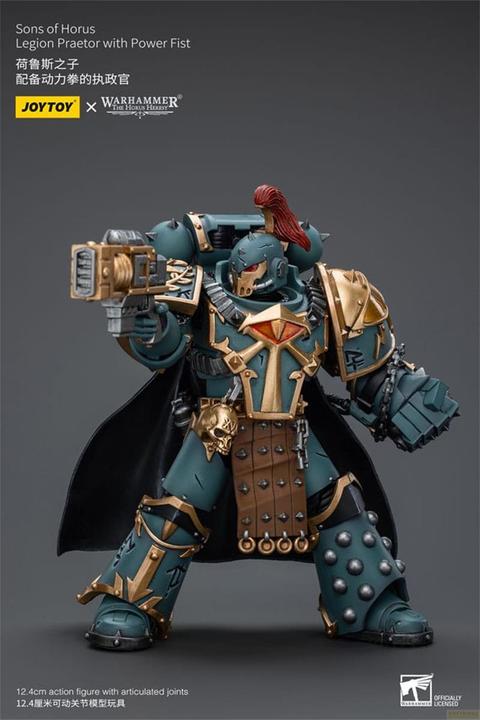 Actual product image Joy Toy Warhammer The Horus Heresy Action Figure 1/18 Legion Praetor With Power Fist 12 cm
