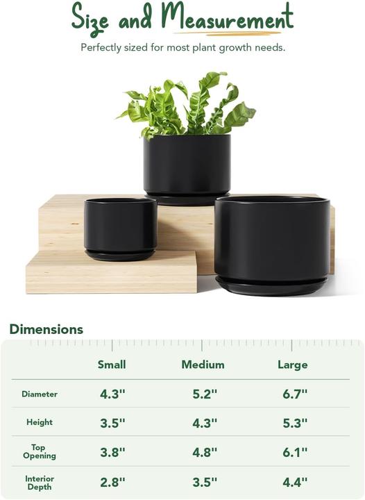 Produktbild Le Tauci Keramik Blumentopf-Set mit Untersetzer