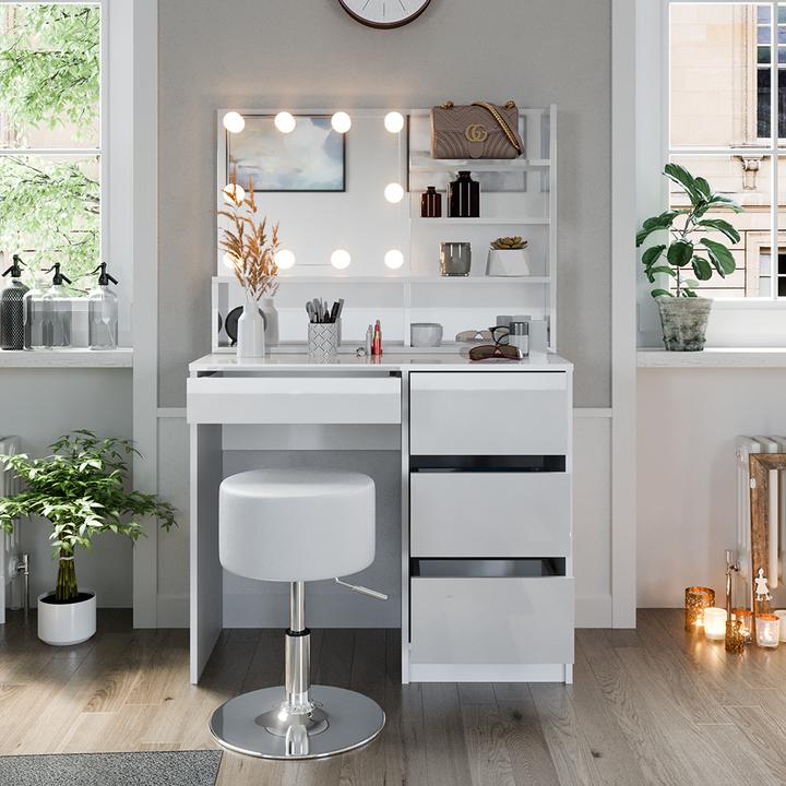 Actual product image Vicco Sherry with stool and lighting (90 x 75 x 40 cm)