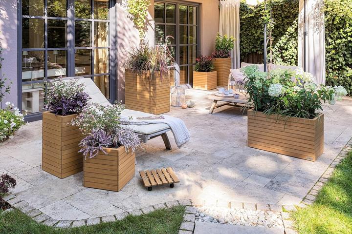 Produktbild Lechuza Vaso per Piante in Legno Naturale (44 x 44 x 46 cm)