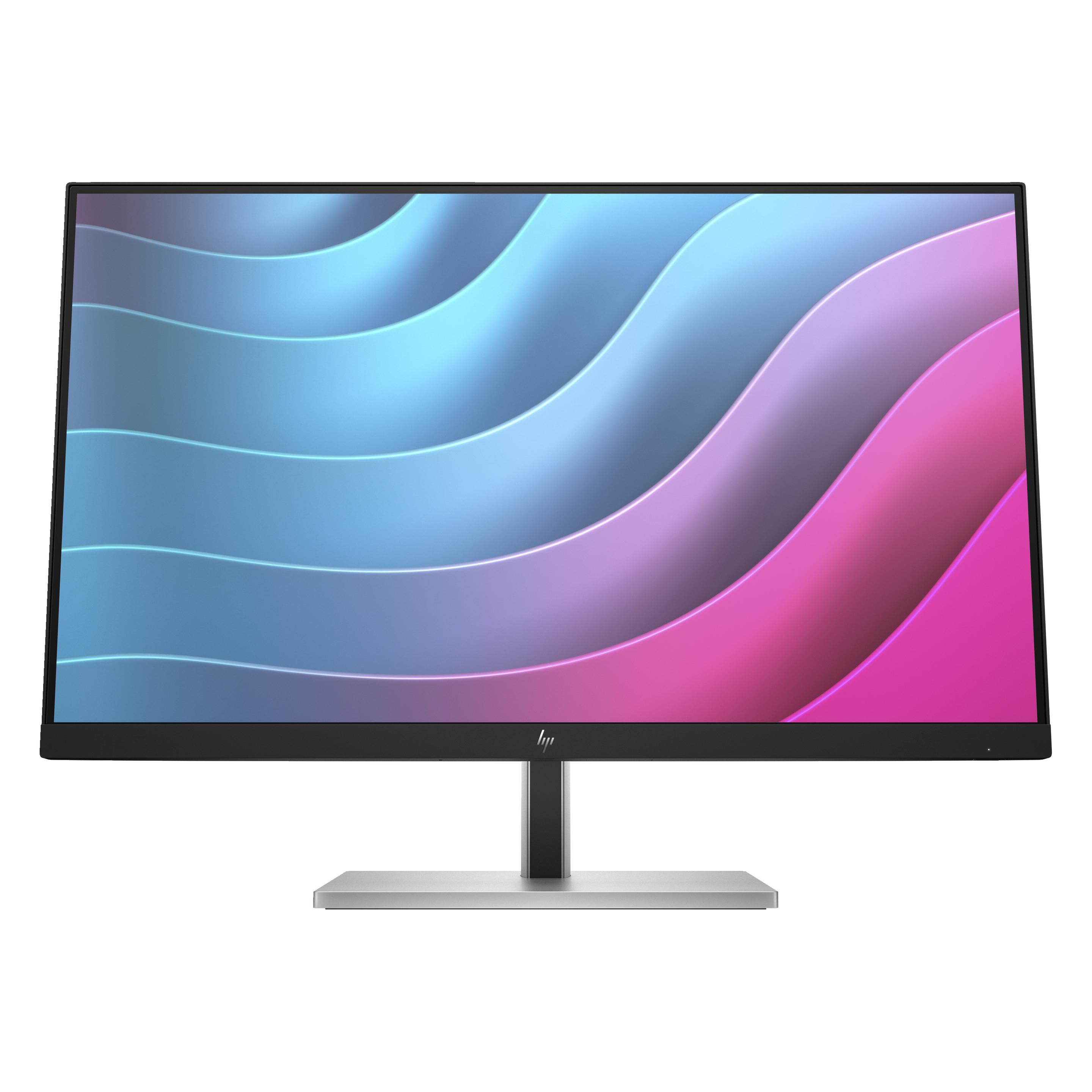 HP E24 G5 (1920 x 1080 Pixel, 23.80"), Monitor, Silber, Schwarz