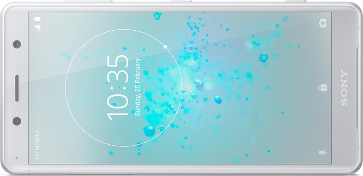 Actual product image Sony Xperia XZ2 Compact EU (64 GB, White Silver, 5", Hybrid Dual SIM, 19 Mpx, 4G)