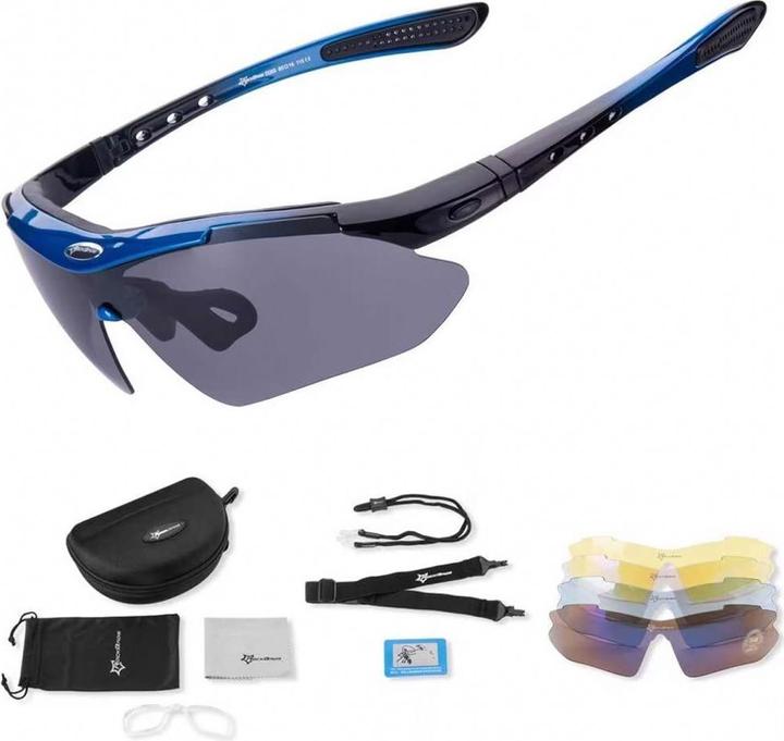 Produktbild Rockbros 10007 polarizing cycling glasses - black and blue (Schwarz und Blau, Schwarz-Blau)