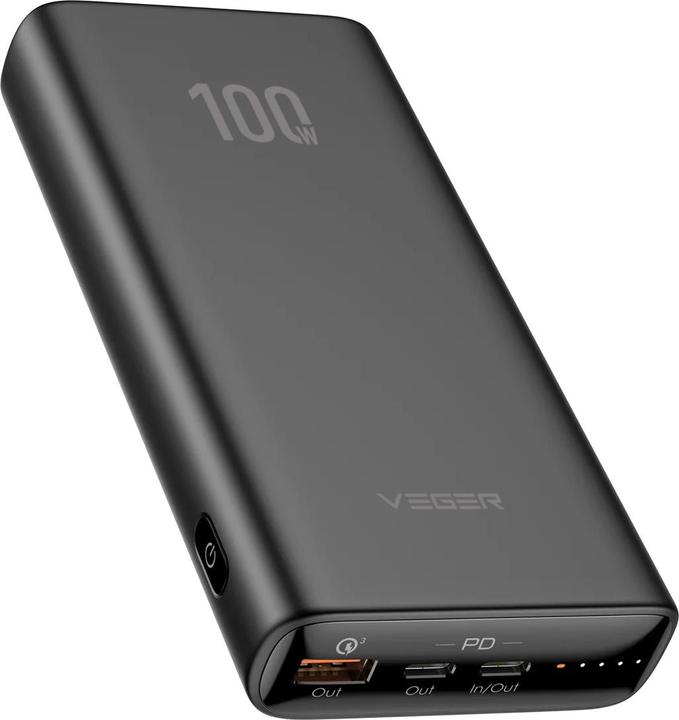 Veger TC100 VG-W2032C-100 20000mAh powerbank 130W (20000 mAh, 100 W, 74 Wh)