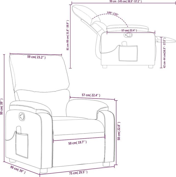 Actual product image VidaXL Massage-Relaxsessel