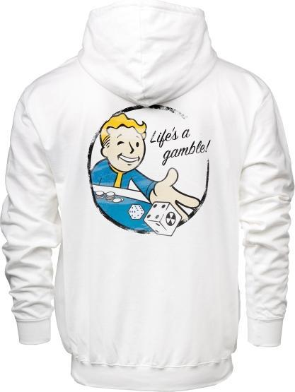 Productafbeelding Dpi Merchandising Fallout Zipper Hoodie ""Gamble"" White (L, M, S, XL, XXL)