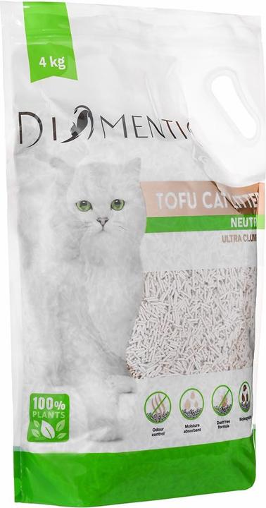 Produktbild Diamentiq Żwirek Tofu zbrylający 4 kg NATURALNY (Klumpend, Nicht staubend, Antibakteriell, 4 kg)