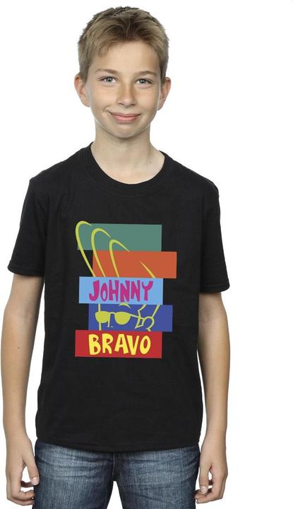 Immagine prodotto Johnny Bravo Rectangle Pop Art Maglietta Ragazzi (152, 158)
