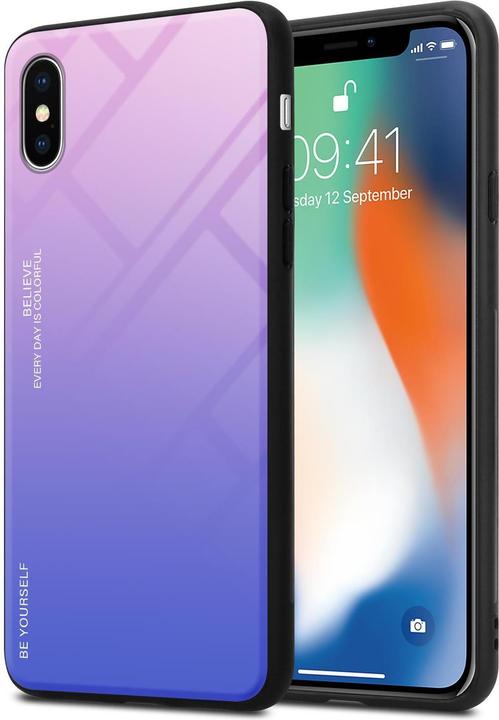 Produktbild Cadorabo TPU 2 Farben Glas Cover (Apple iPhone X)