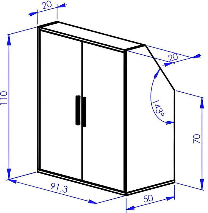 Image du produit Vente-unique Adezio (139.5 x 50 x 110 cm)