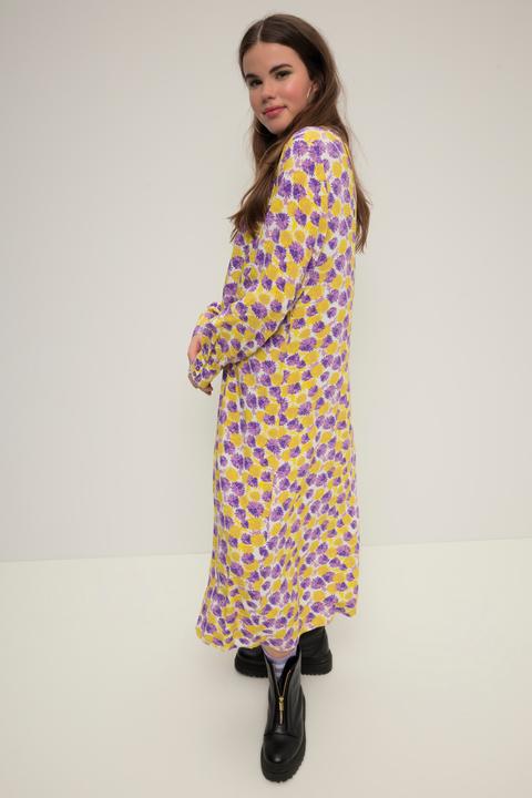 Produktbild Studio Untold Maxikleid, A-Line, Allover-Print, V-Ausschnitt, Knopfleiste (50, 52)