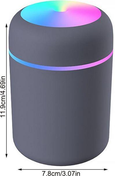 Actual product image PhoneLook Humidificateur H2O d'air portable et compact avec lumière LED multicolore